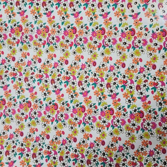 VTG Bob Mackie Bright MCM Floral Gift Wrap Paper - 25 Sheets, 20x26 - Picture 5 of 12